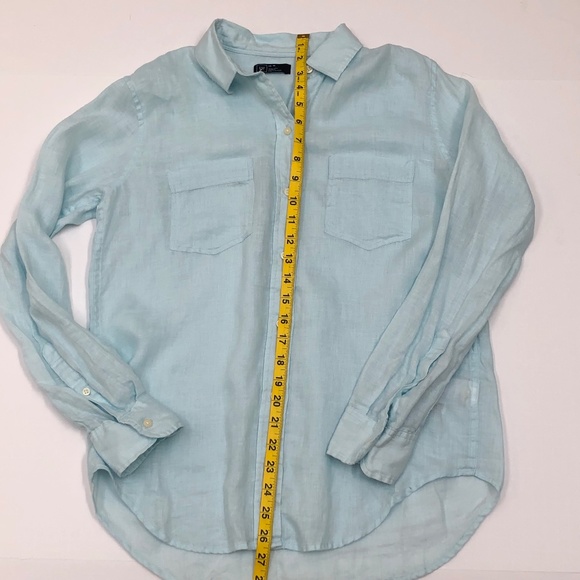GAP light blue linen shirt - XS - Picture 4 of 6